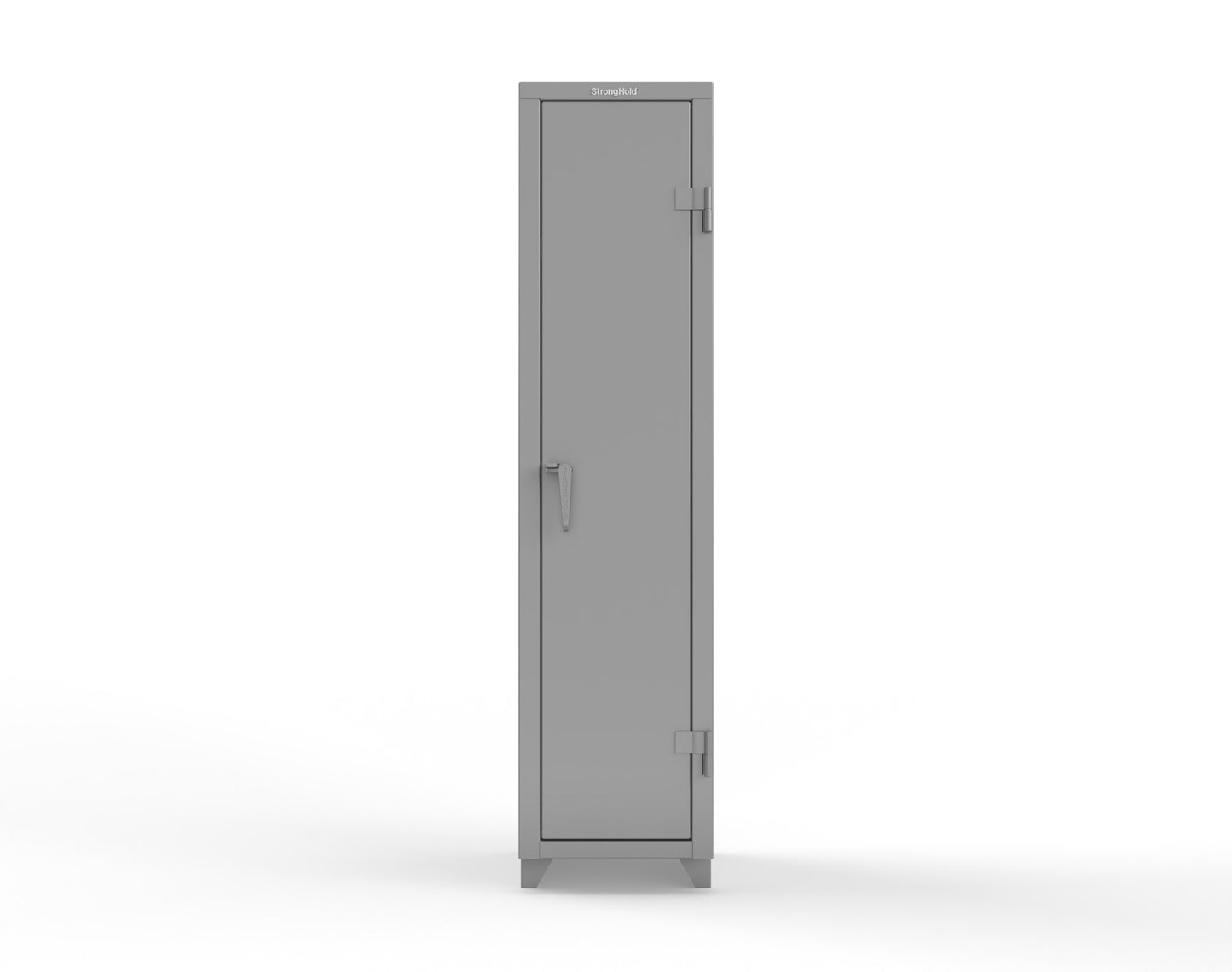 Extra Heavy Duty 14 GA Singler-Tier Locker with Shelf and Hanger Rod, 1 Compartment - 18 in. W x 18 in. D x 75 in. H - 1.66-1D-18-1T-L-7037