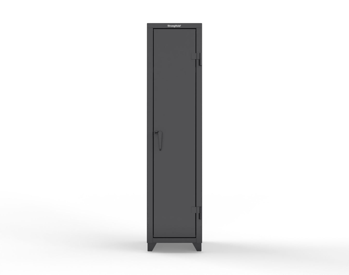 Extra Heavy Duty 14 GA Singler-Tier Locker with Shelf and Hanger Rod, 1 Compartment - 18 in. W x 18 in. D x 75 in. H - 1.66-1D-18-1T-L-9005
