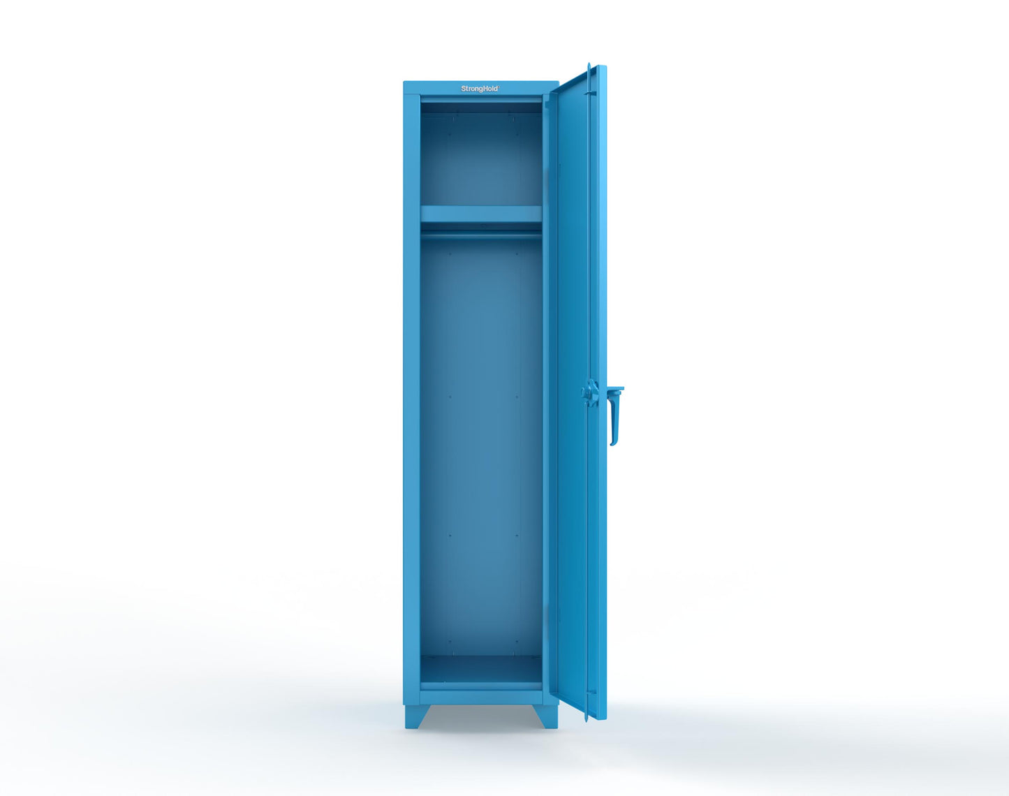 Extra Heavy Duty 14 GA Singler-Tier Locker with Shelf and Hanger Rod, 1 Compartment - 18 in. W x 18 in. D x 75 in. H - 1.66-1D-18-1T-L-5012