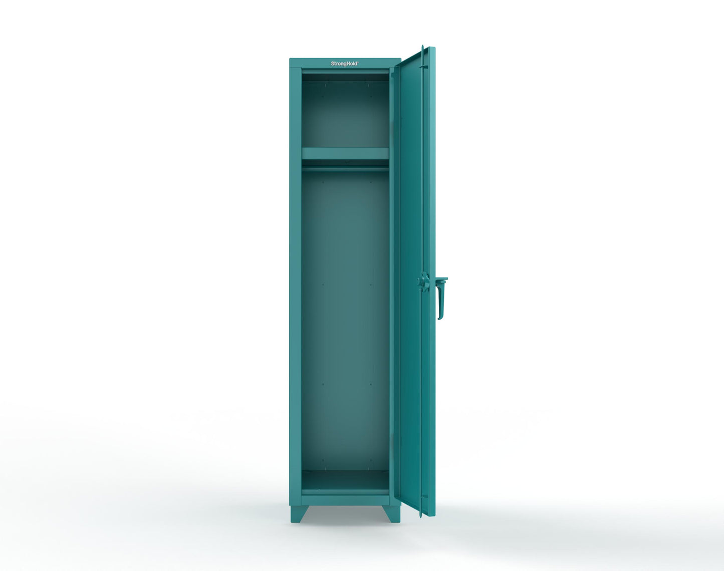 Extra Heavy Duty 14 GA Singler-Tier Locker with Shelf and Hanger Rod, 1 Compartment - 18 in. W x 18 in. D x 75 in. H - 1.66-1D-18-1T-L-5021