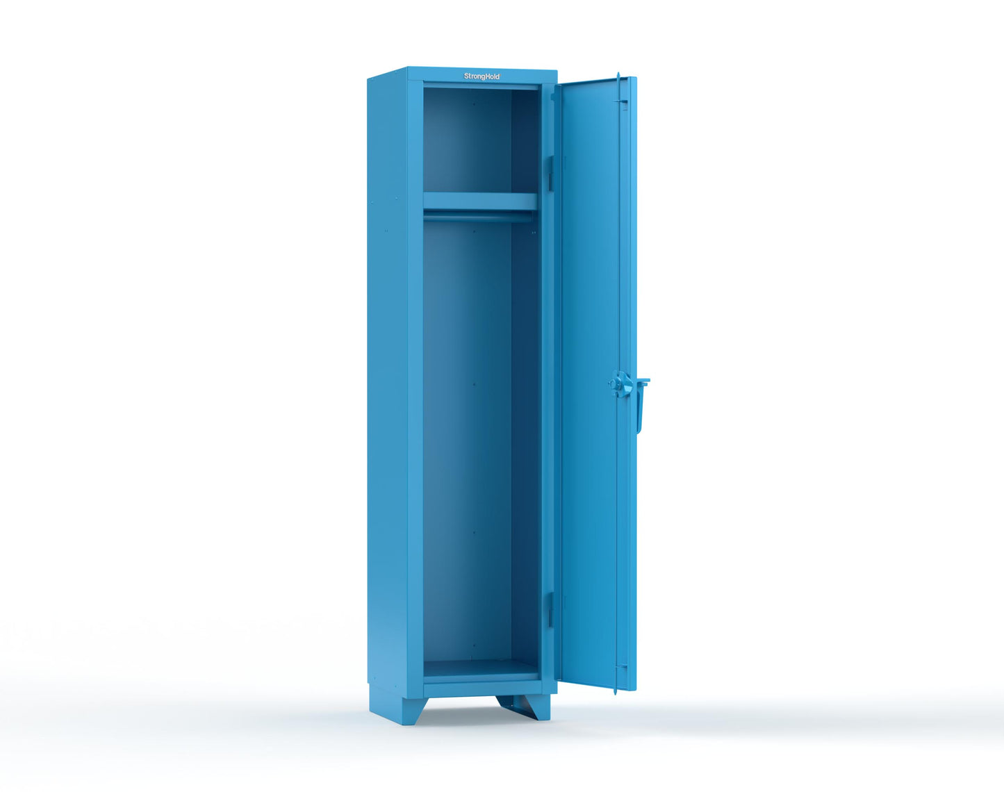 Extra Heavy Duty 14 GA Singler-Tier Locker with Shelf and Hanger Rod, 1 Compartment - 18 in. W x 18 in. D x 75 in. H - 1.66-1D-18-1T-L-5012