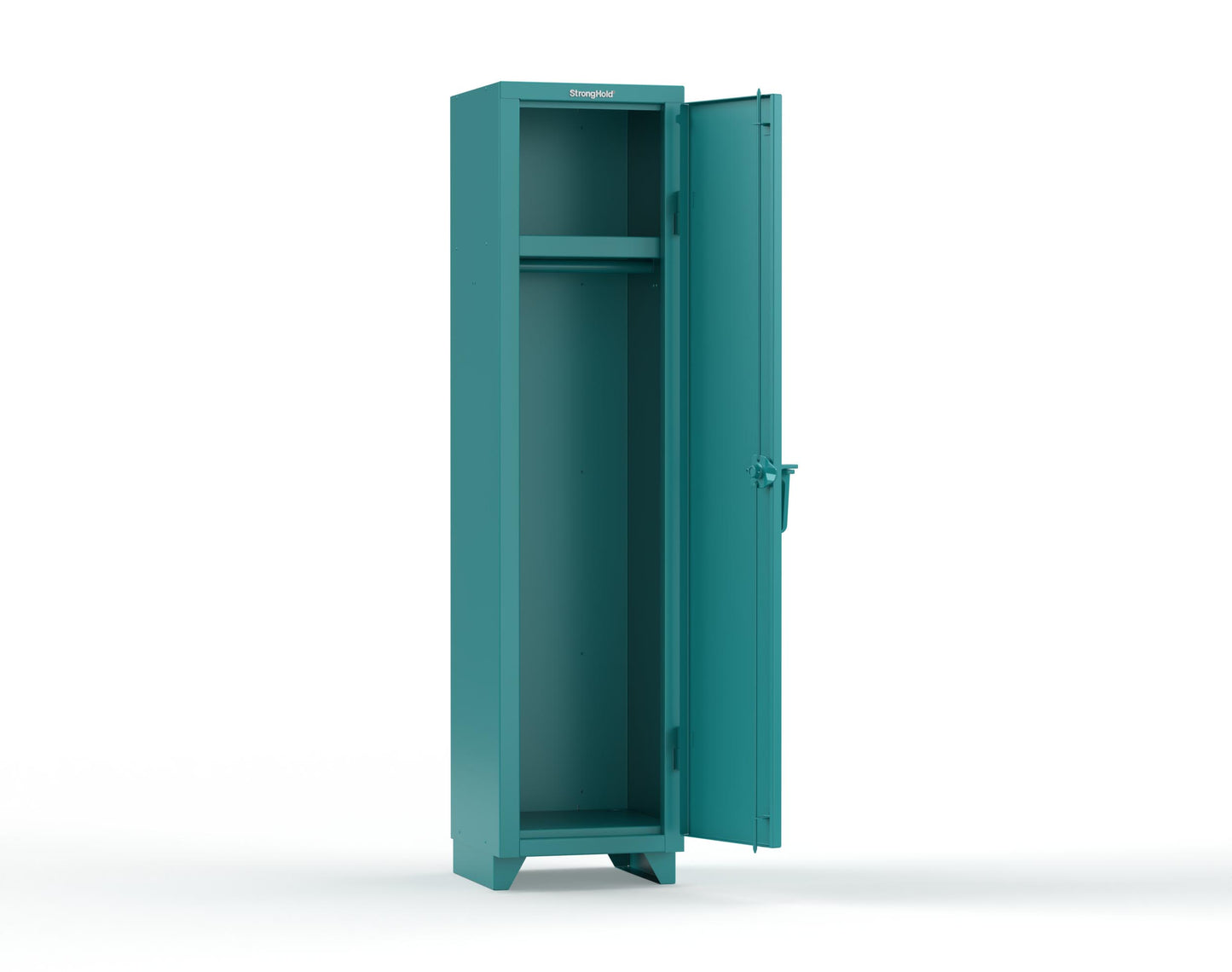 Extra Heavy Duty 14 GA Singler-Tier Locker with Shelf and Hanger Rod, 1 Compartment - 18 in. W x 18 in. D x 75 in. H - 1.66-1D-18-1T-L-5021