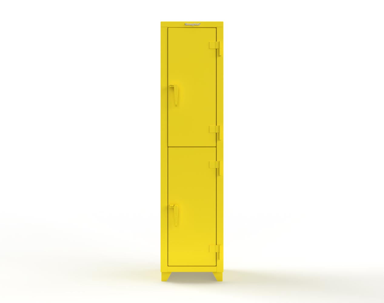 Extra Heavy Duty 14 GA Double-Tier Locker, 2 Compartments - 18 in. W x 18 in. D x 75 in. H - 1.66-2D-18-2T-L-1021