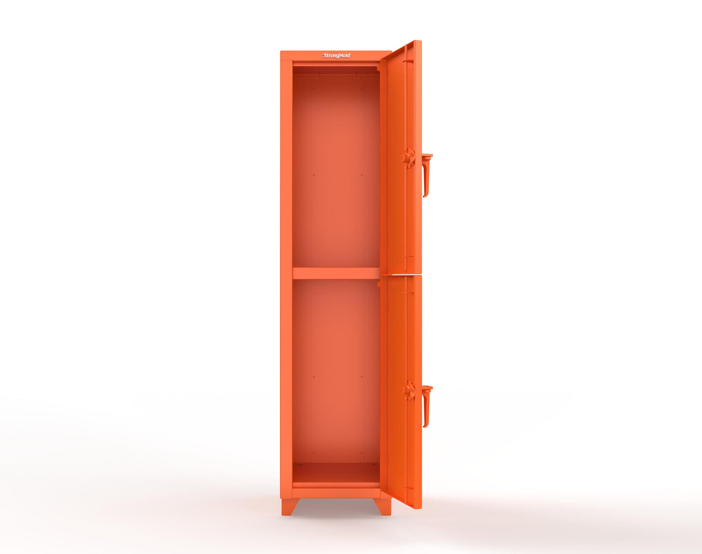 Extra Heavy Duty 14 GA Double-Tier Locker, 2 Compartments - 18 in. W x 18 in. D x 75 in. H - 1.66-2D-18-2T-L-2009