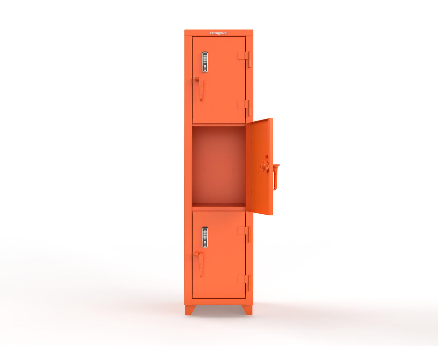 Extra Heavy Duty 14 GA Triple-Tier Locker with Keyless Entry Lock, 3 Compartments – 18 in. W x 18 in. D x 75 in. H - 1.66-3D-18-3T-EK-L-2009