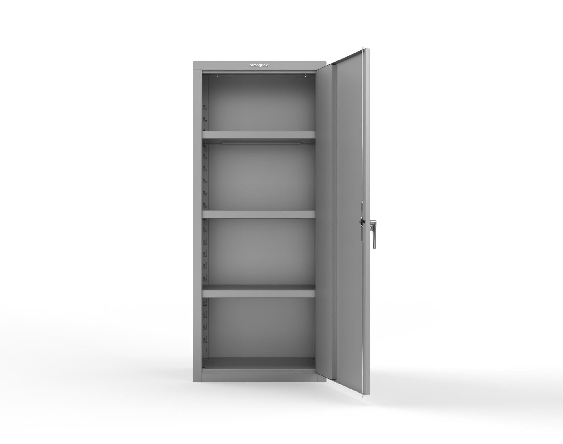 Heavy Duty 18 GA Single-Door Cabinet with 3 Shelves - 30 in. W x 18 in. D x 72 in. H - 2.66-1D-183-P-7037