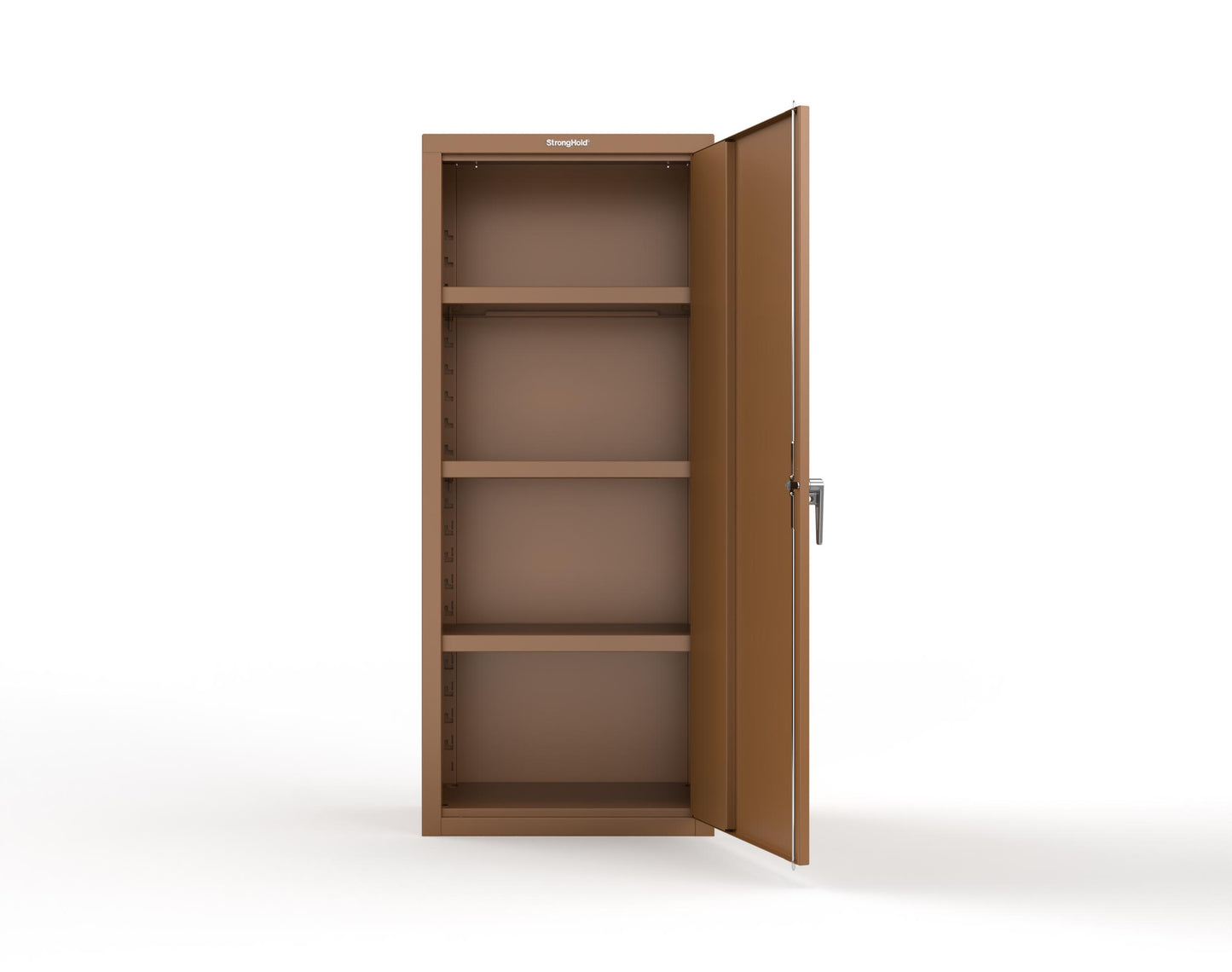 Heavy Duty 18 GA Single-Door Cabinet with 3 Shelves - 30 in. W x 18 in. D x 72 in. H - 2.66-1D-183-P-8008