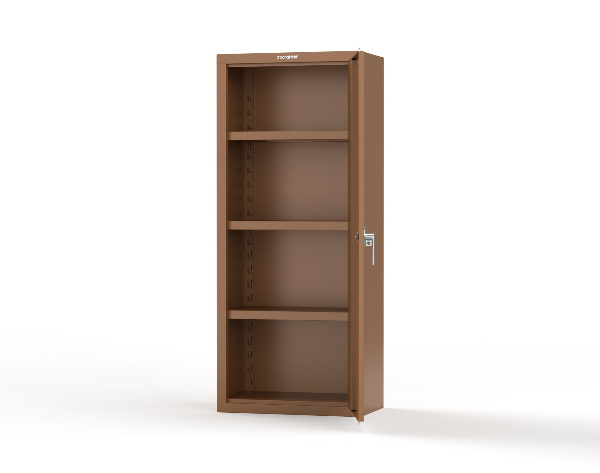 Heavy Duty 18 GA Single-Door Cabinet with 3 Shelves - 30 in. W x 18 in. D x 72 in. H - 2.66-1D-183-P-8008