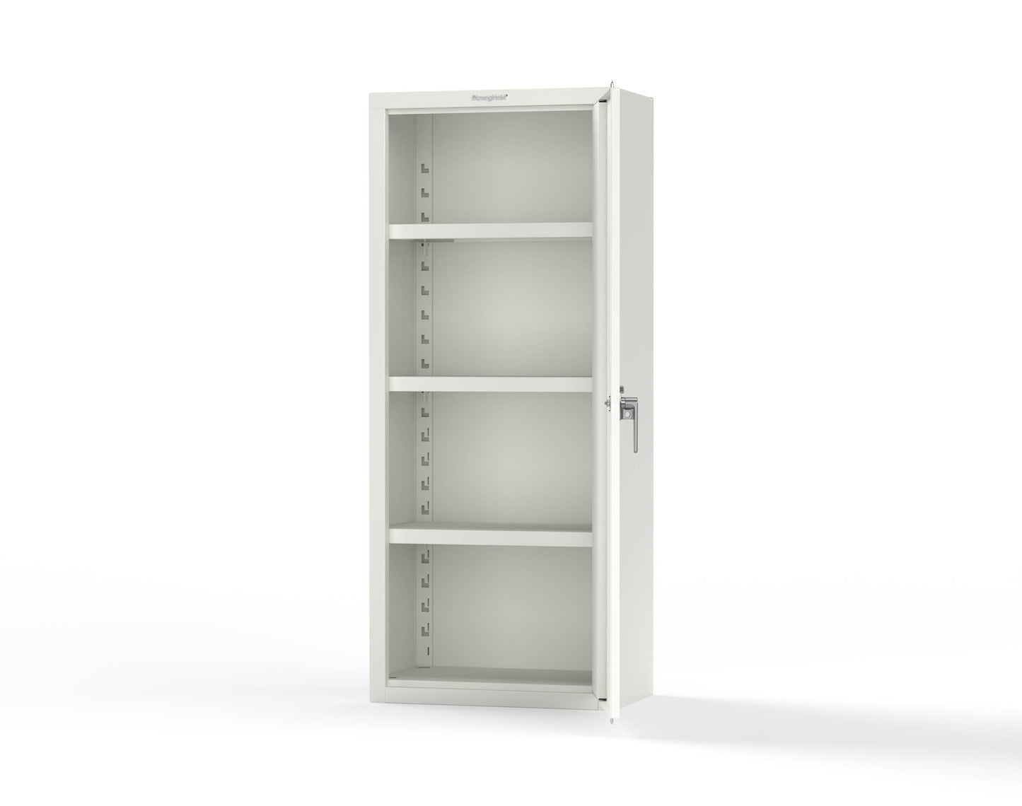 Heavy Duty 18 GA Single-Door Cabinet with 3 Shelves - 30 in. W x 18 in. D x 72 in. H - 2.66-1D-183-P-9003