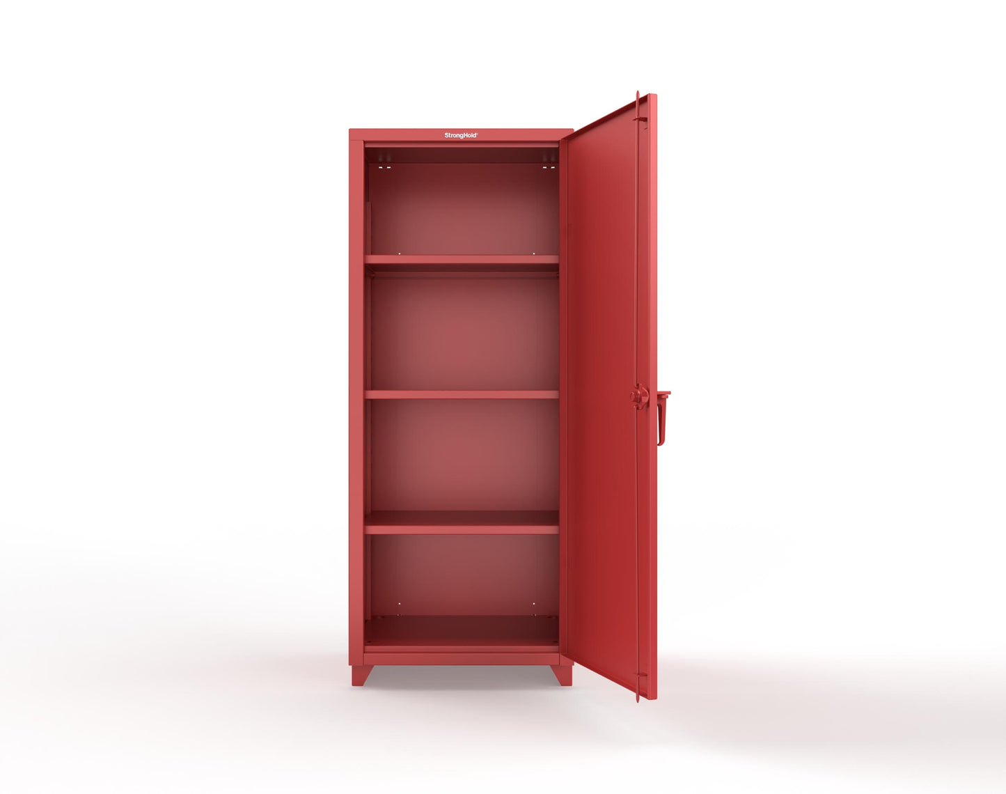 Extra Heavy Duty 14 GA Single Door Cabinet with 3 Shelves - 30 in. W x 24 in. D x 75 in. H - 2.66-1D-243-L-3001