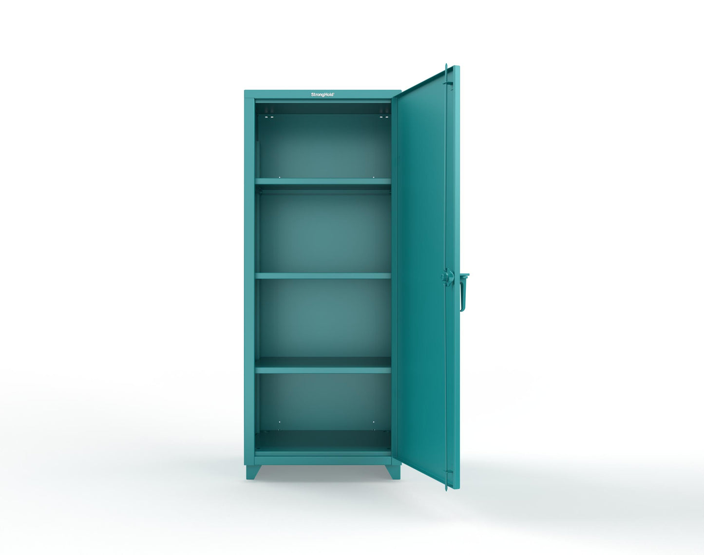 Extra Heavy Duty 14 GA Single Door Cabinet with 3 Shelves - 30 in. W x 24 in. D x 75 in. H - 2.66-1D-243-L-5021