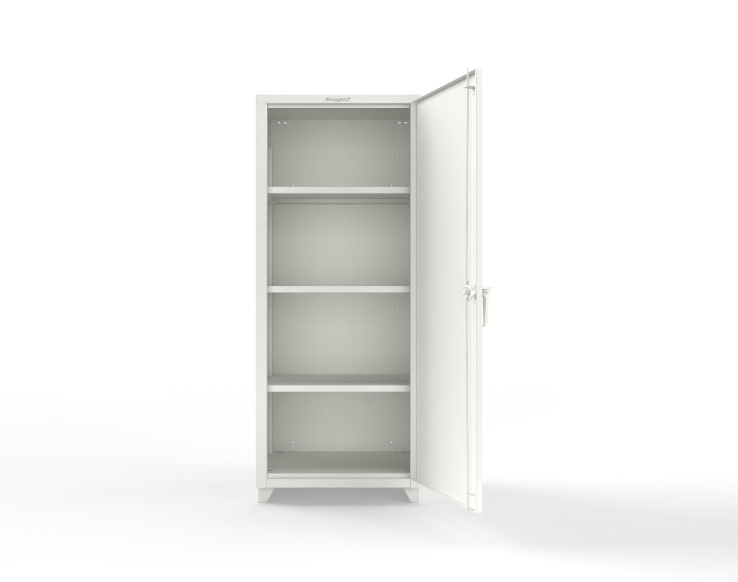 Extra Heavy Duty 14 GA Single Door Cabinet with 3 Shelves - 30 in. W x 24 in. D x 75 in. H - 2.66-1D-243-L-9003