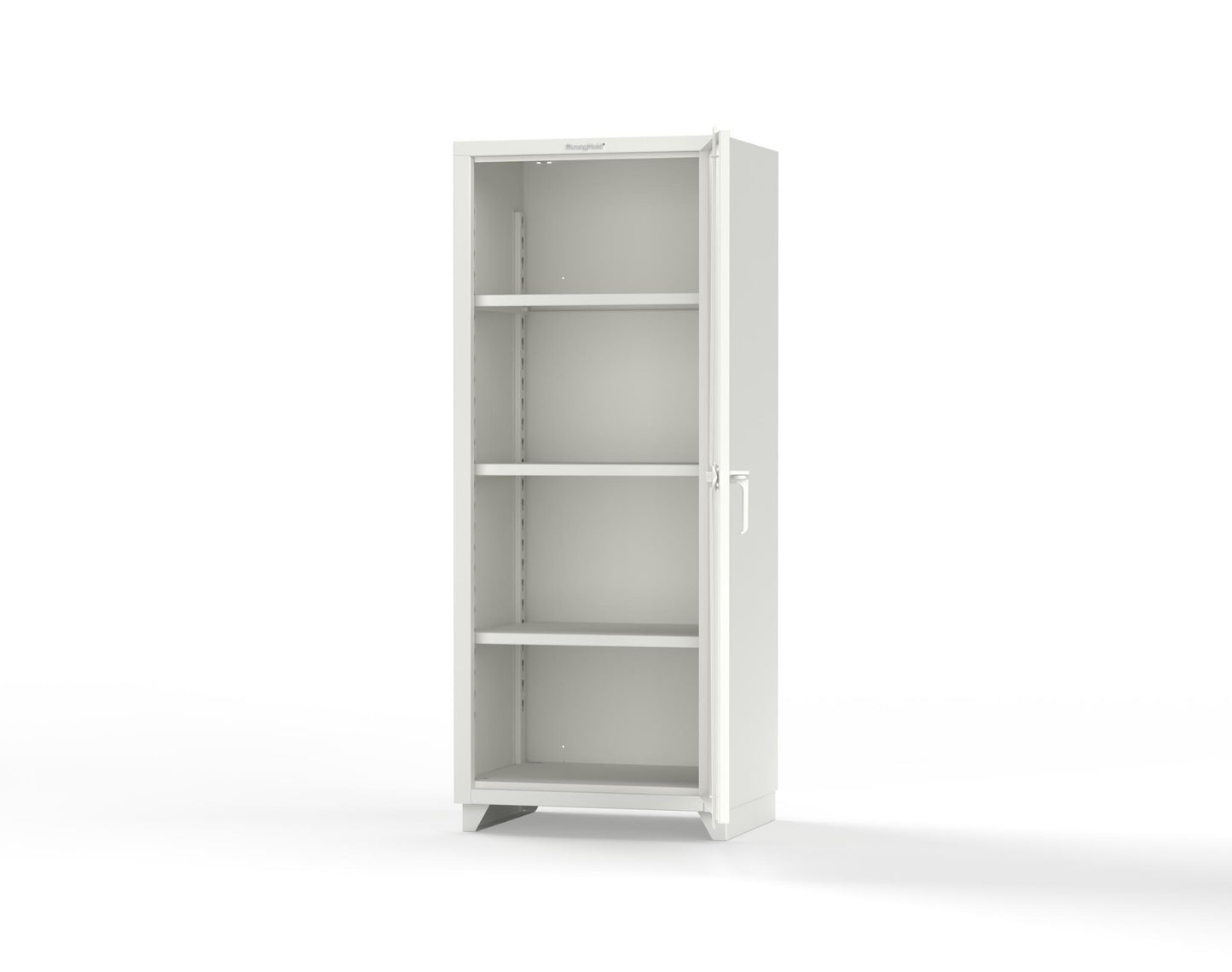 Extra Heavy Duty 14 GA Single Door Cabinet with 3 Shelves - 30 in. W x 24 in. D x 75 in. H - 2.66-1D-243-L-9003
