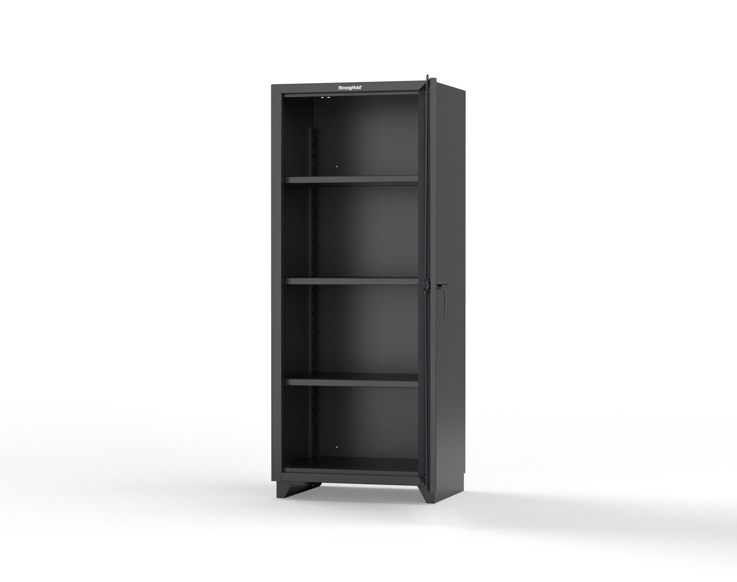 Extra Heavy Duty 14 GA Single Door Cabinet with 3 Shelves - 30 in. W x 24 in. D x 75 in. H - 2.66-1D-243-L-9005