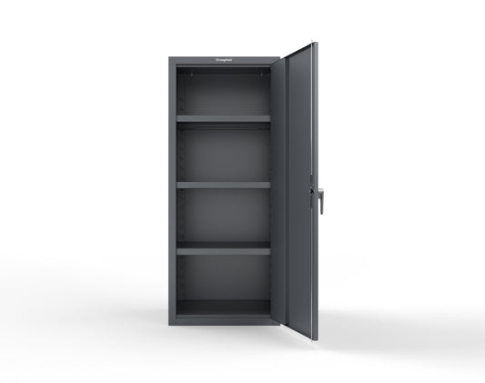 Heavy Duty 18 GA Single-Door Cabinet with 3 Shelves - 30 in. W x 24 in. D x 72 in. H - 2.66-1D-243-P-7024