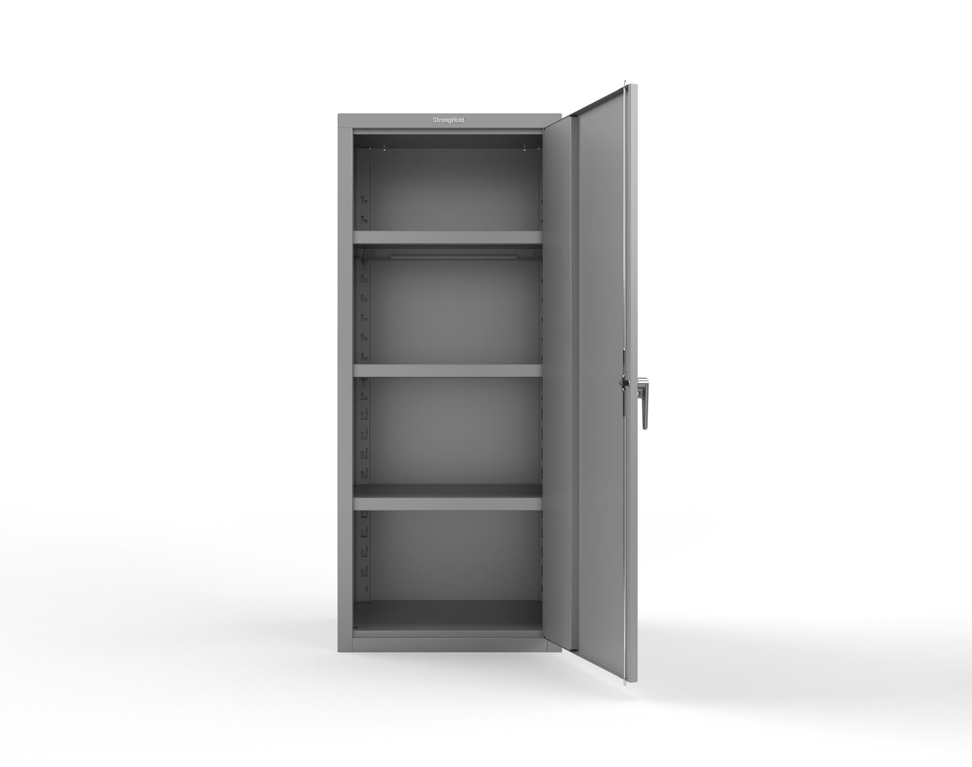 Heavy Duty 18 GA Single-Door Cabinet with 3 Shelves - 30 in. W x 24 in. D x 72 in. H - 2.66-1D-243-P-7037