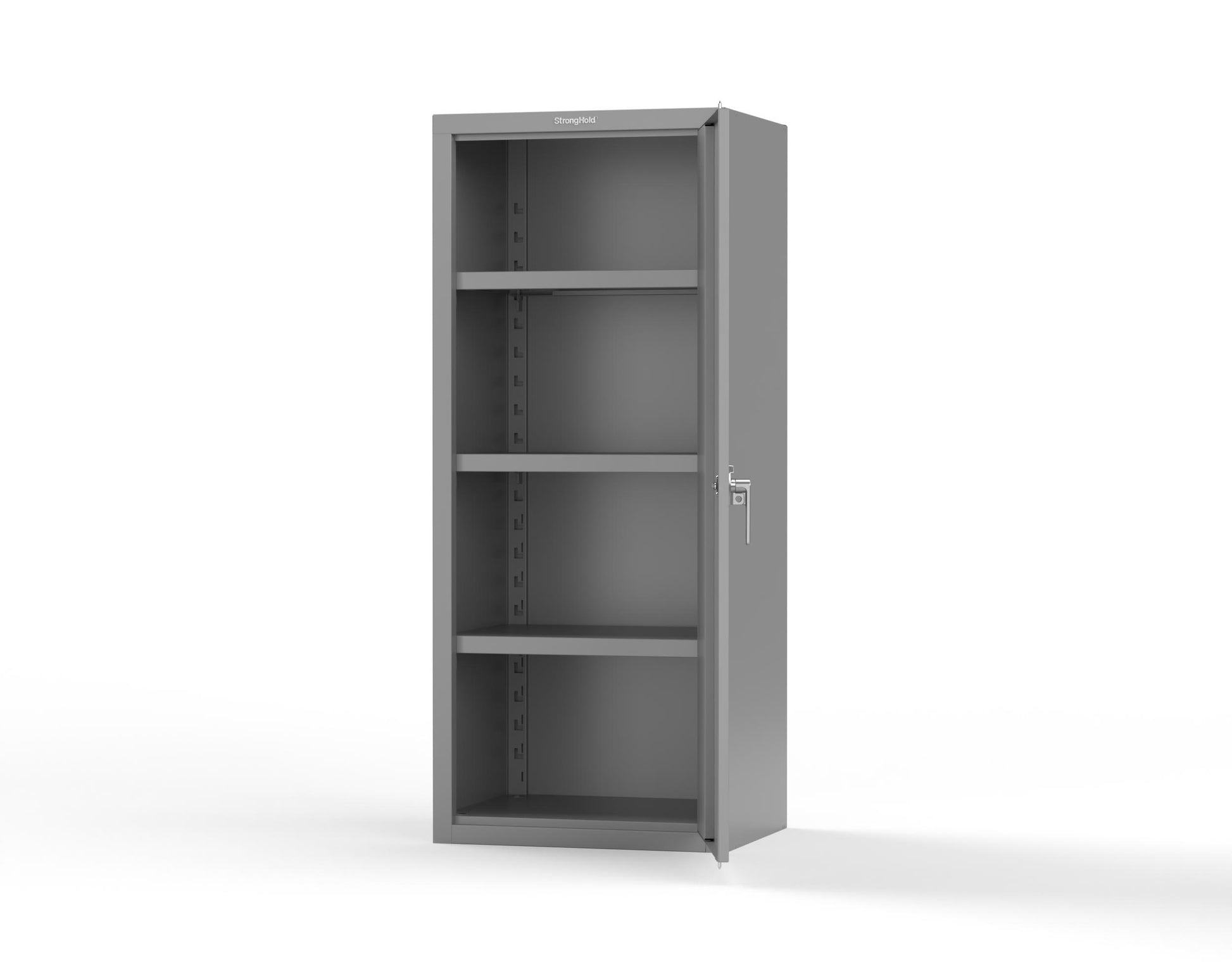 Heavy Duty 18 GA Single-Door Cabinet with 3 Shelves - 30 in. W x 24 in. D x 72 in. H - 2.66-1D-243-P-7037