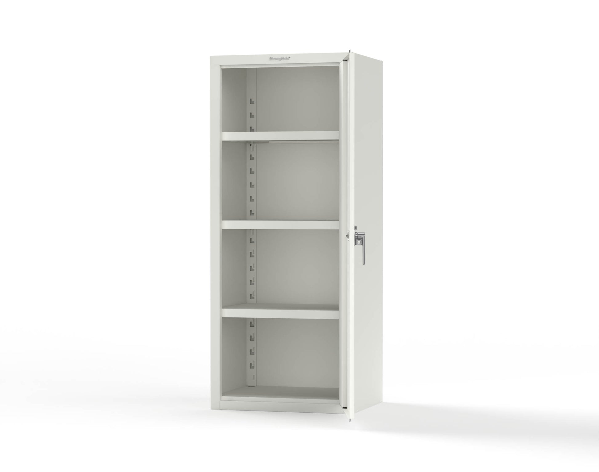 Heavy Duty 18 GA Single-Door Cabinet with 3 Shelves - 30 in. W x 24 in. D x 72 in. H - 2.66-1D-243-P-9003