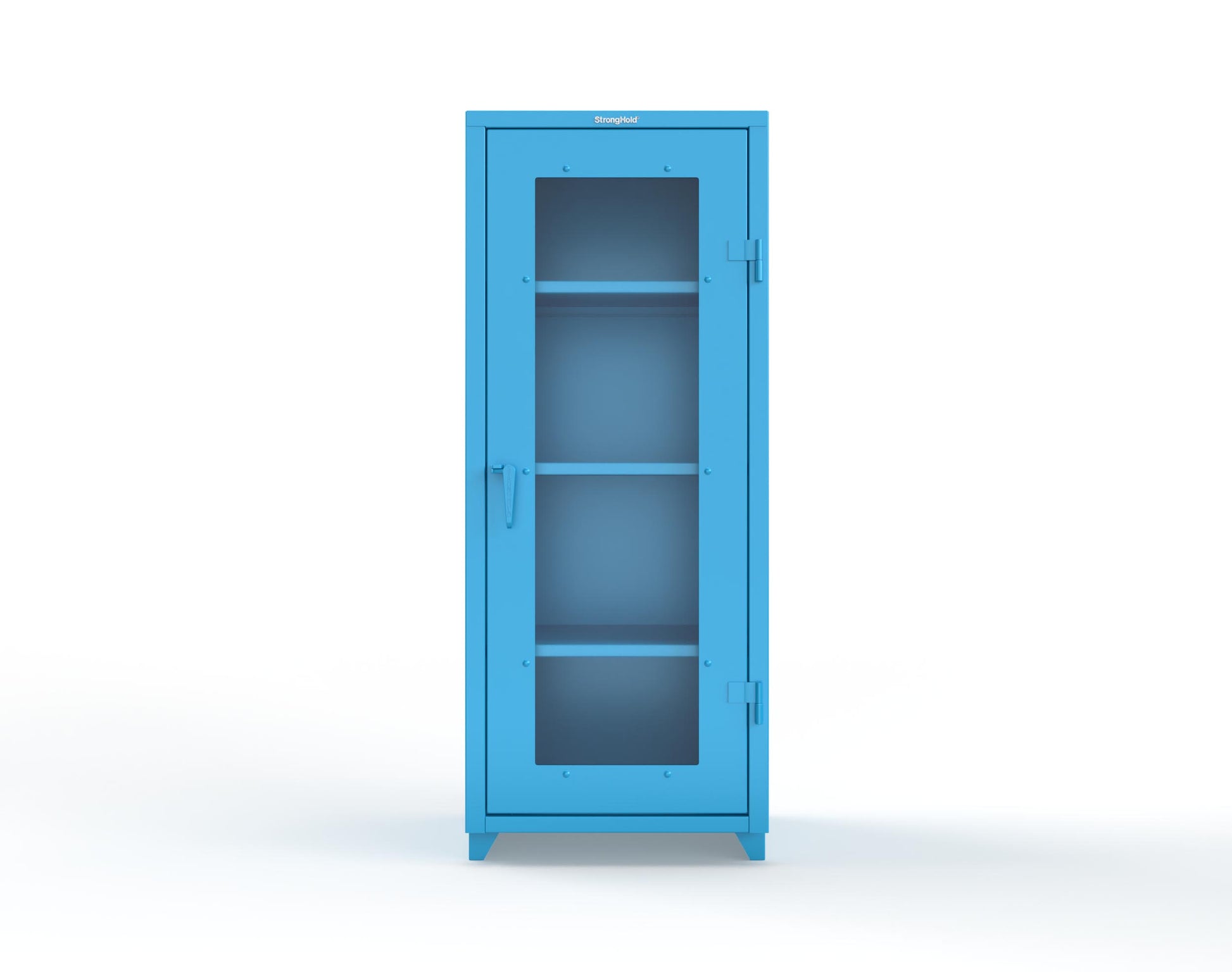 Extra Heavy Duty 14 GA Clearview Cabinet, Single Door - 30 In. W x 24 In. D x 75 In. H - 2.66-1LD-243-L-5012