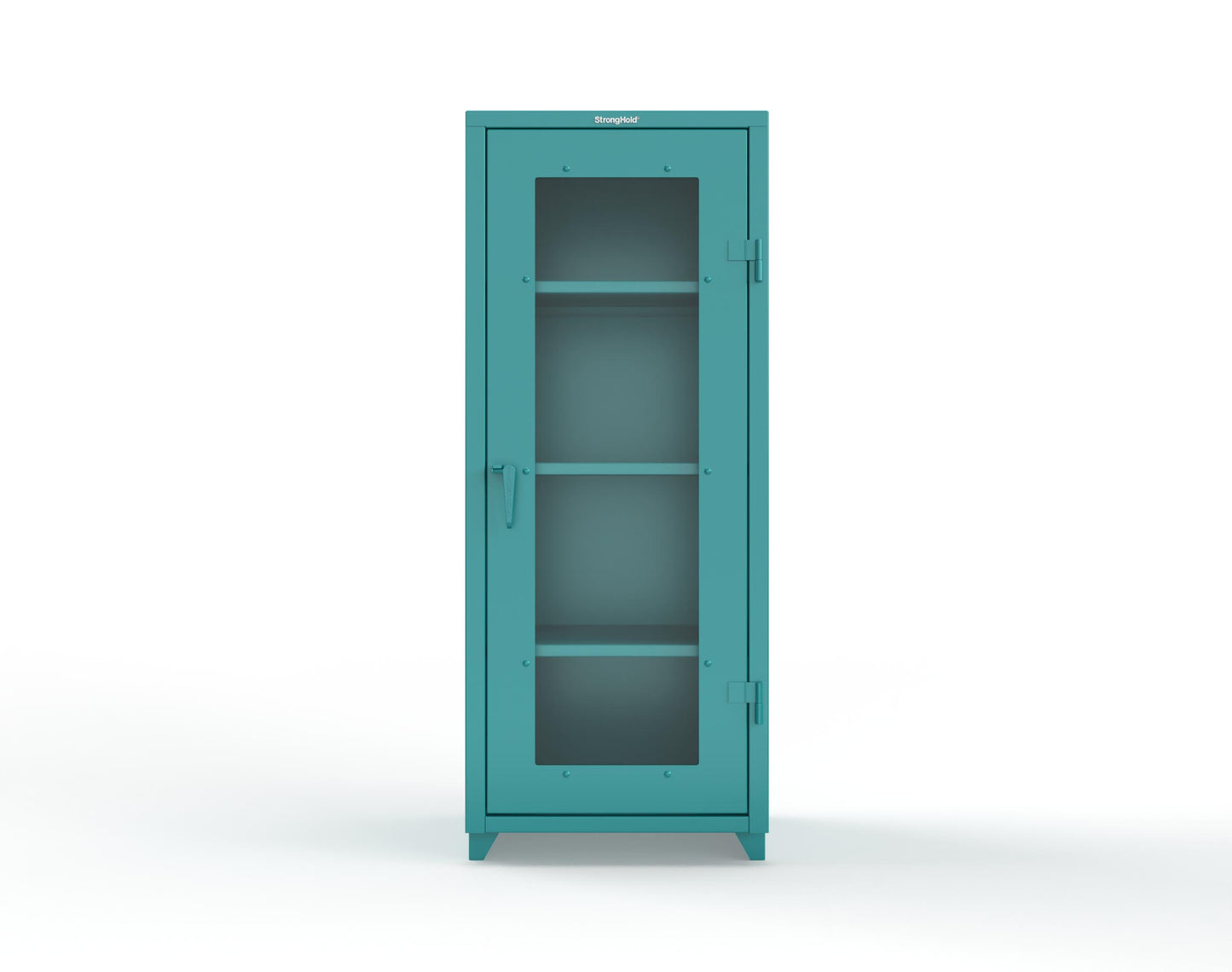Extra Heavy Duty 14 GA Clearview Cabinet, Single Door - 30 In. W x 24 In. D x 75 In. H - 2.66-1LD-243-L-5021