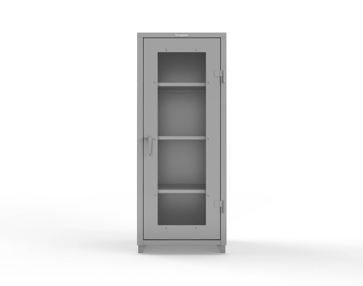 Extra Heavy Duty 14 GA Clearview Cabinet, Single Door - 30 In. W x 24 In. D x 75 In. H - 2.66-1LD-243-L-7037
