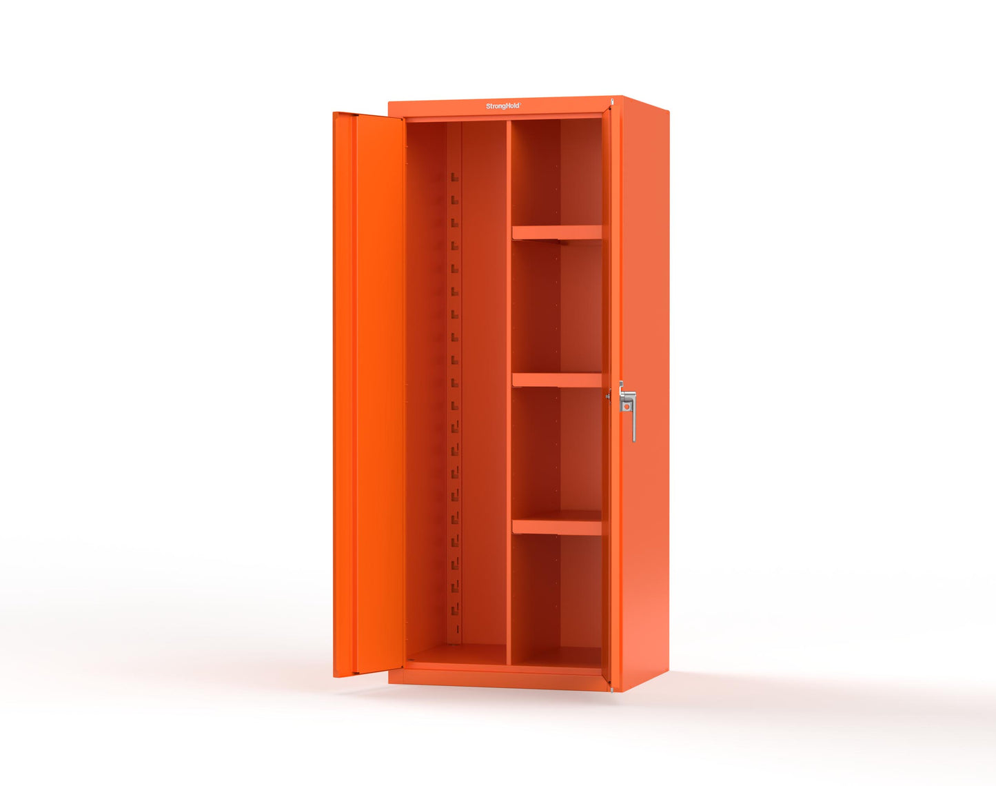 Heavy Duty 18 GA Janitorial Cabinet with 3 Half Shelves - 30 in. W x 24 in. D x 72 in. H - 2.66-BC-243-P-2009