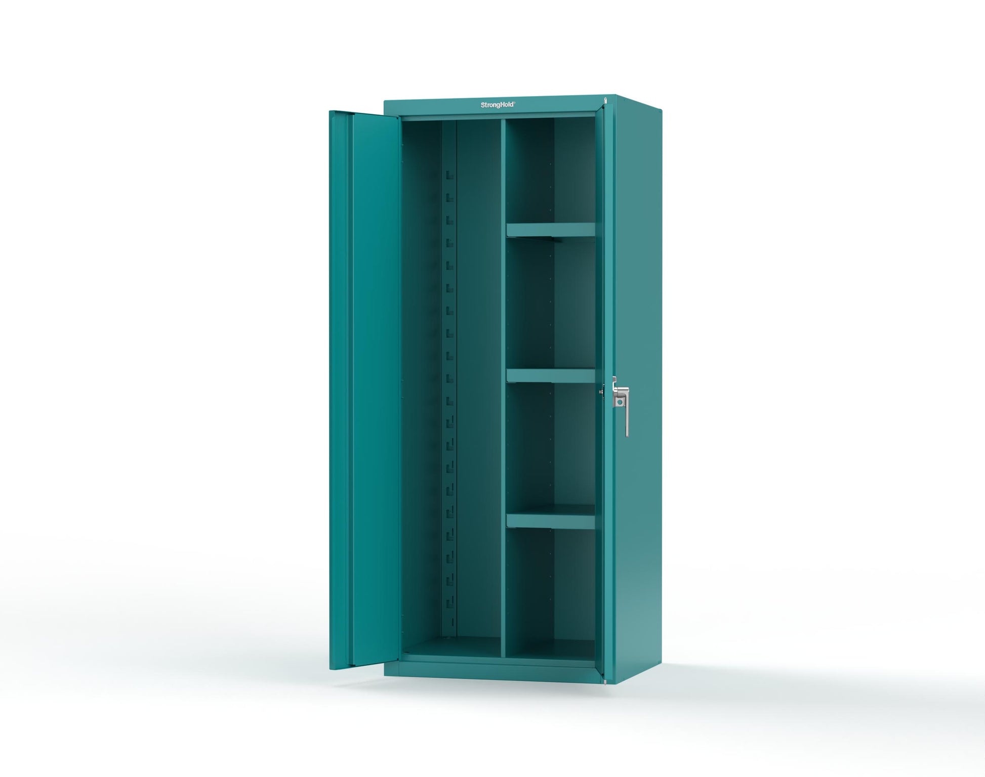 Heavy Duty 18 GA Janitorial Cabinet with 3 Half Shelves - 30 in. W x 24 in. D x 72 in. H - 2.66-BC-243-P-5021