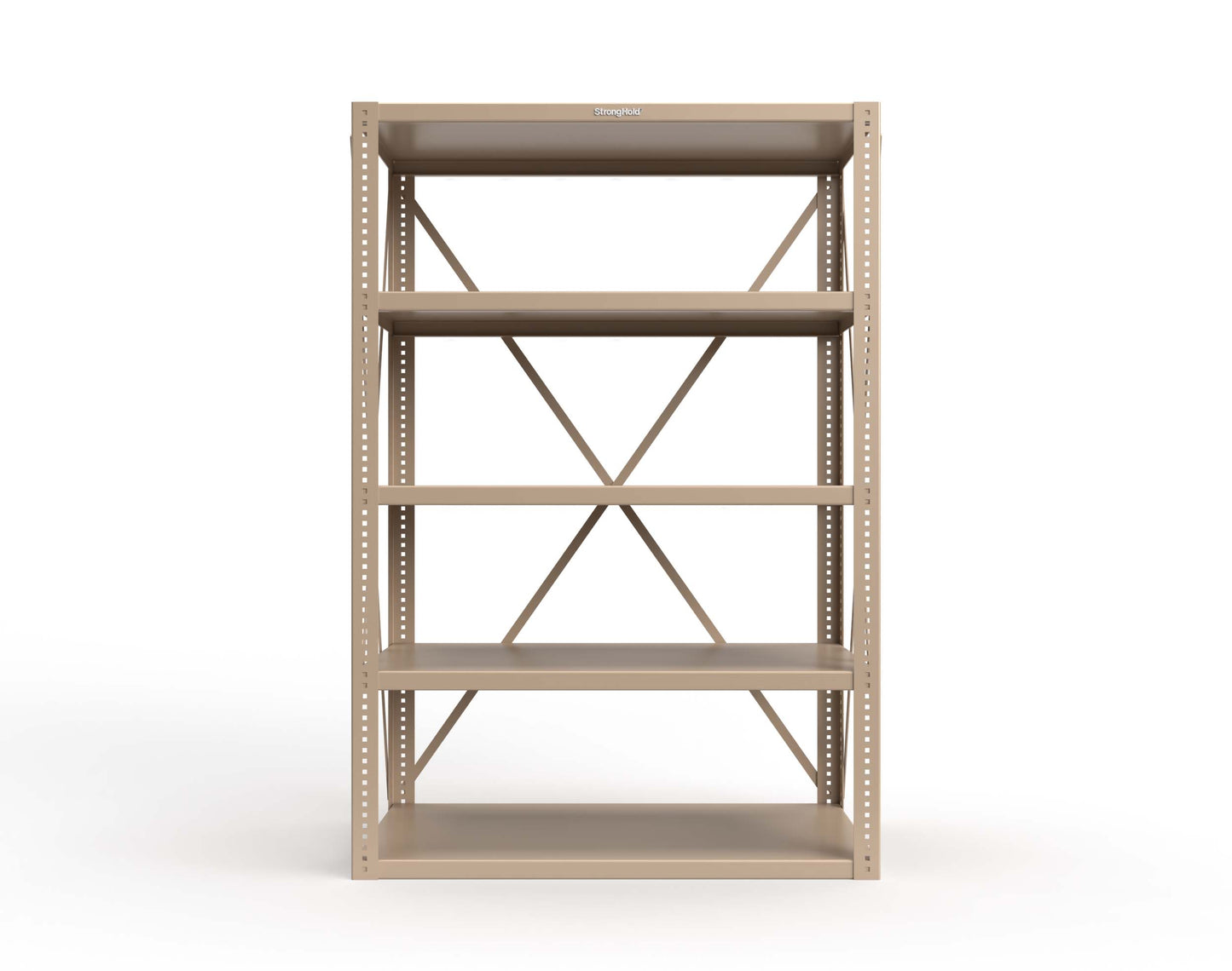 Extreme Duty 12 GA Open Shelving Unit with 5 Shelves - 48 In. W x 24 In. D x 72 In. H - 2448-72-1019