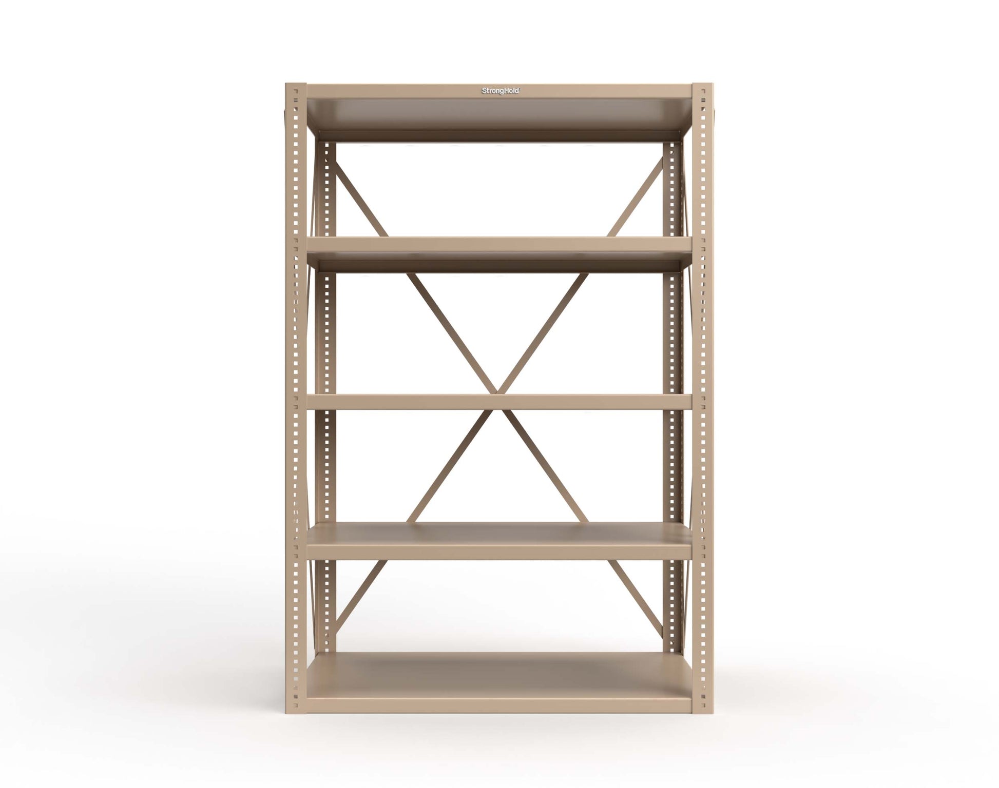 Extreme Duty 12 GA Open Shelving Unit with 5 Shelves - 48 In. W x 24 In. D x 72 In. H - 2448-72-1019