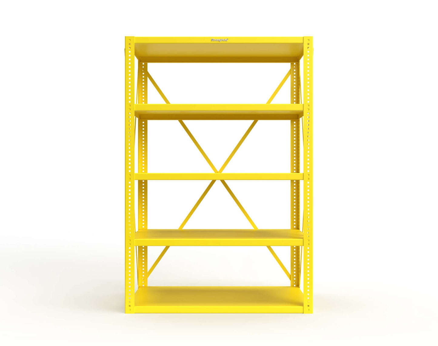 Extreme Duty 12 GA Open Shelving Unit with 5 Shelves - 48 In. W x 24 In. D x 72 In. H - 2448-72-1021