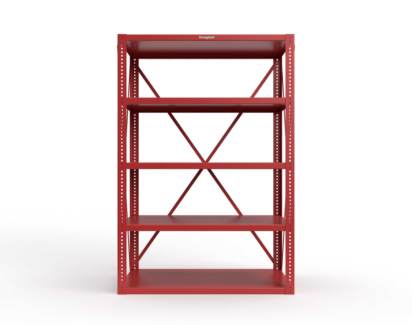 Extreme Duty 12 GA Open Shelving Unit with 5 Shelves - 48 In. W x 24 In. D x 72 In. H - 2448-72-3001