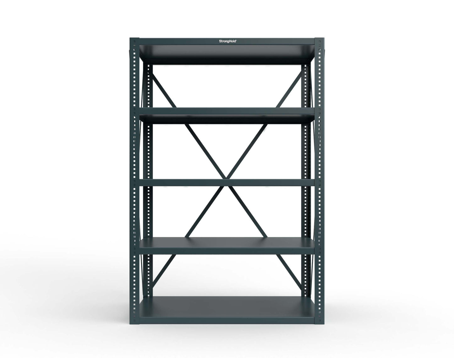 Extreme Duty 12 GA Open Shelving Unit with 5 Shelves - 48 In. W x 24 In. D x 72 In. H - 2448-72-5001