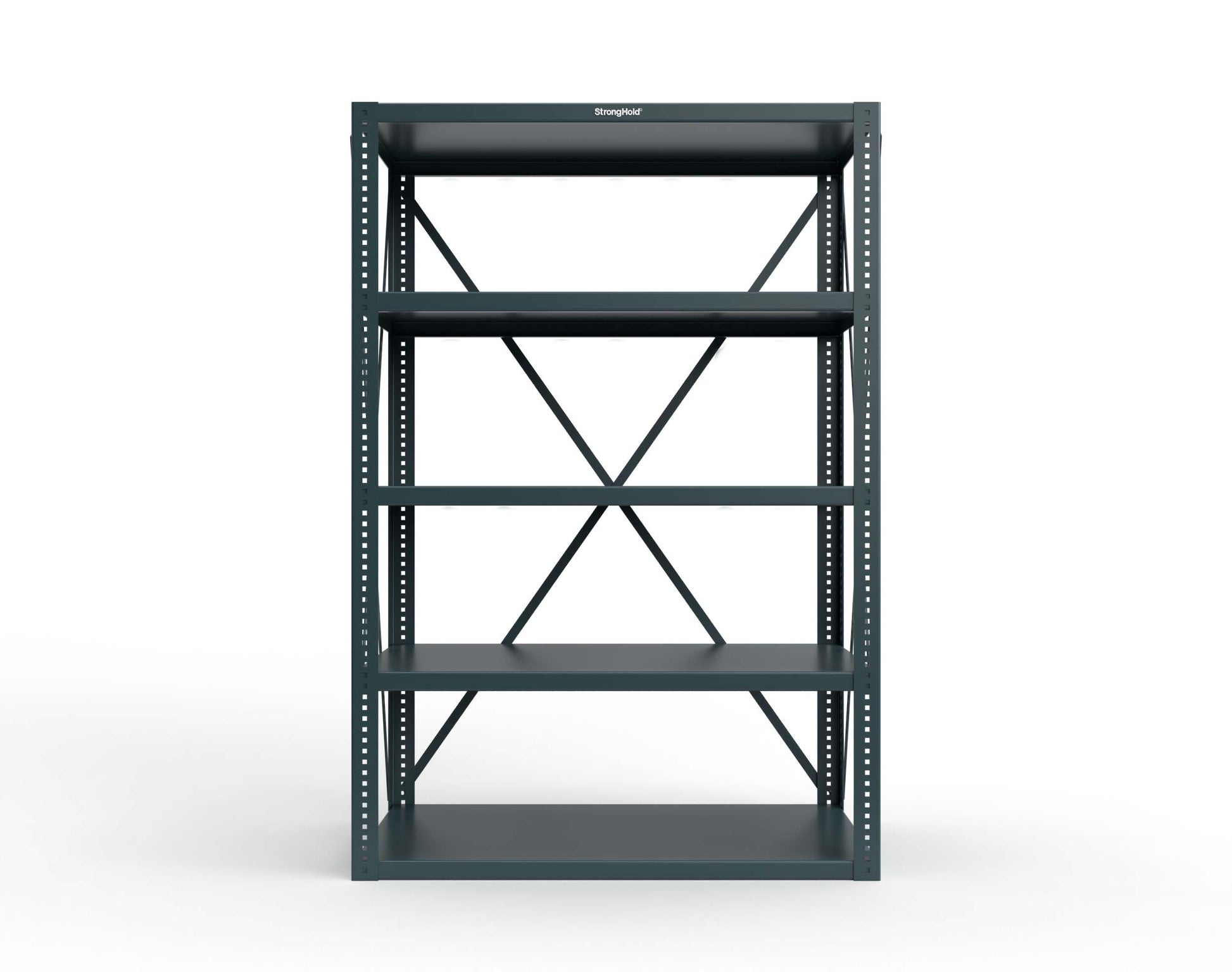 Extreme Duty 12 GA Open Shelving Unit with 5 Shelves - 48 In. W x 24 In. D x 72 In. H - 2448-72-5001