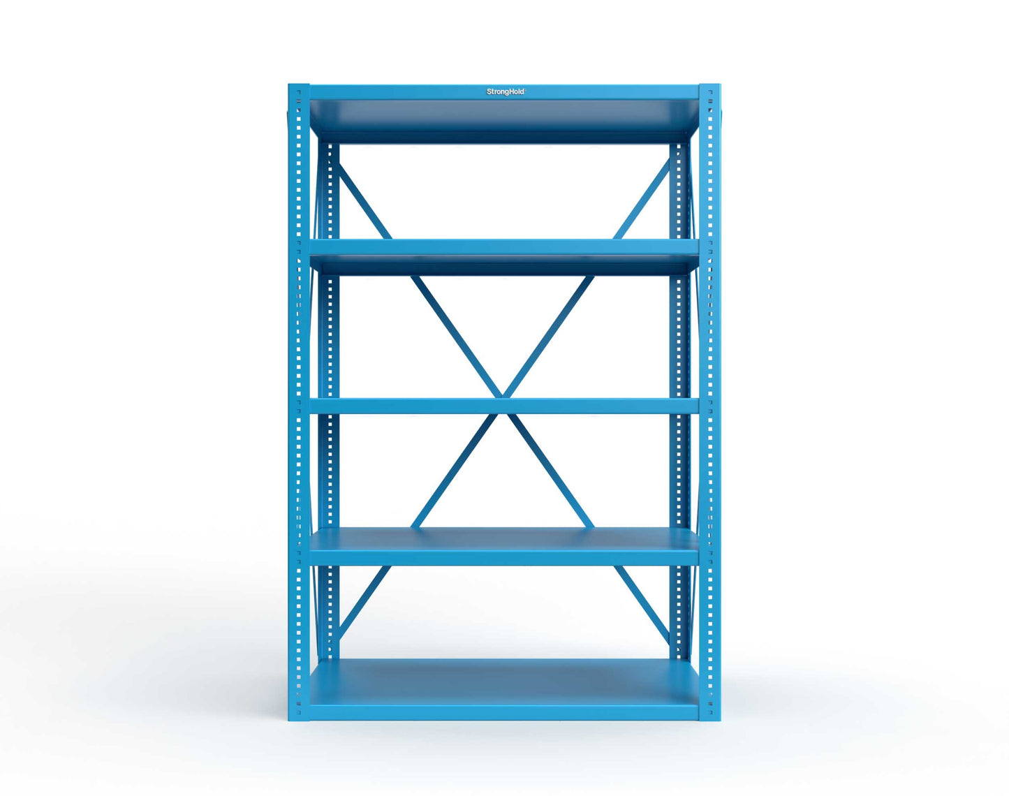 Extreme Duty 12 GA Open Shelving Unit with 5 Shelves - 48 In. W x 24 In. D x 72 In. H - 2448-72-5012