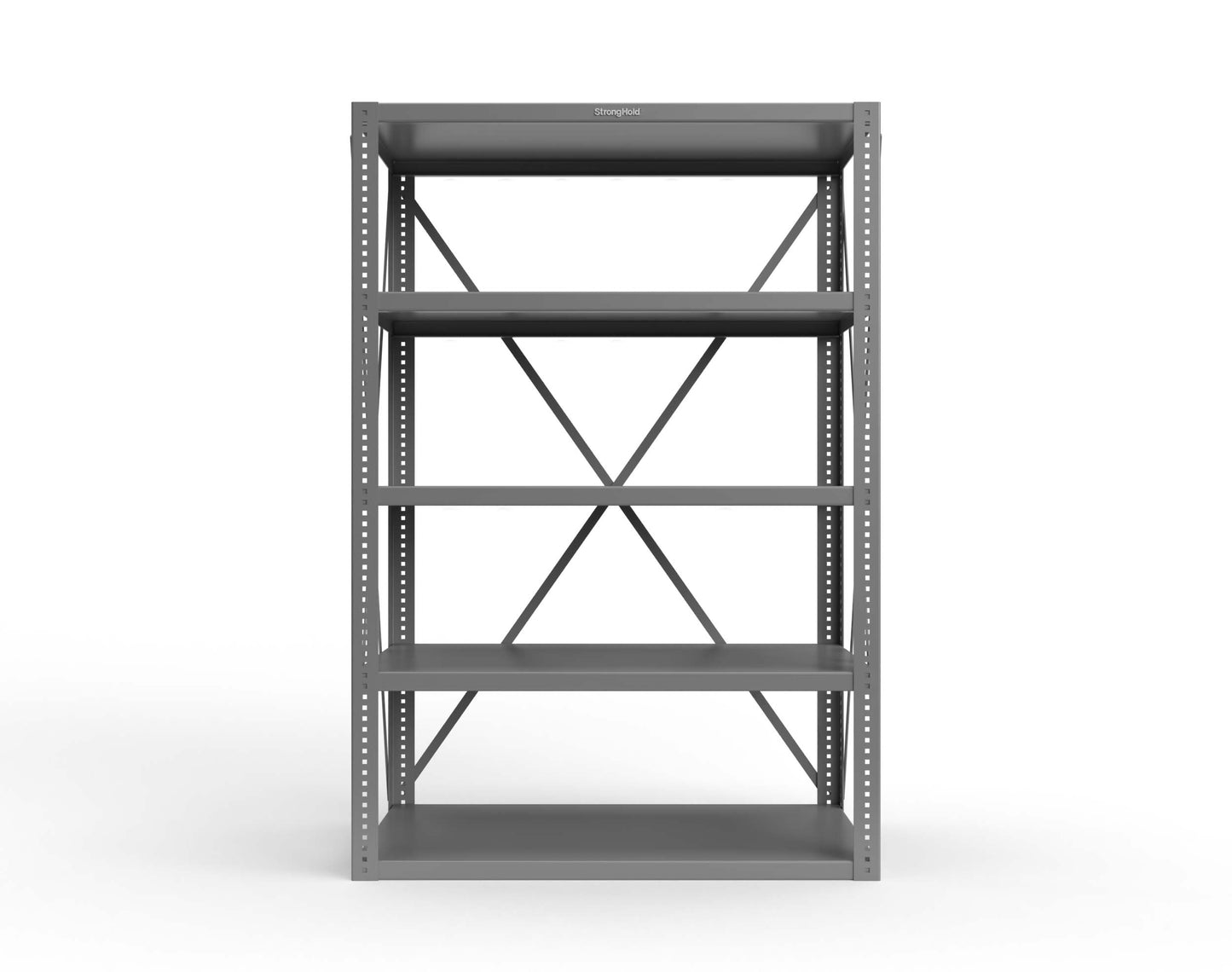Extreme Duty 12 GA Open Shelving Unit with 5 Shelves - 48 In. W x 24 In. D x 72 In. H - 2448-72-7037