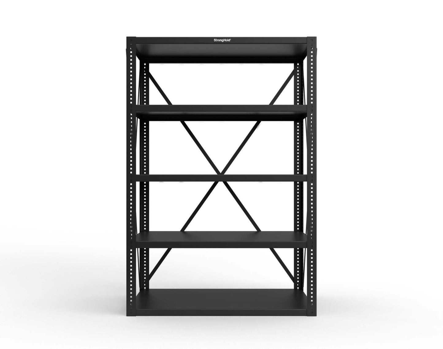 Extreme Duty 12 GA Open Shelving Unit with 5 Shelves - 48 In. W x 24 In. D x 72 In. H - 2448-72-9005