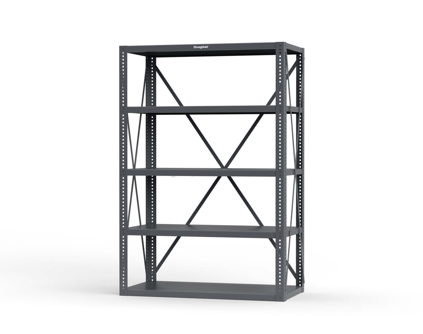 Extreme Duty 12 GA Open Shelving Unit with 5 Shelves - 48 In. W x 24 In. D x 72 In. H - 2448-72-7024
