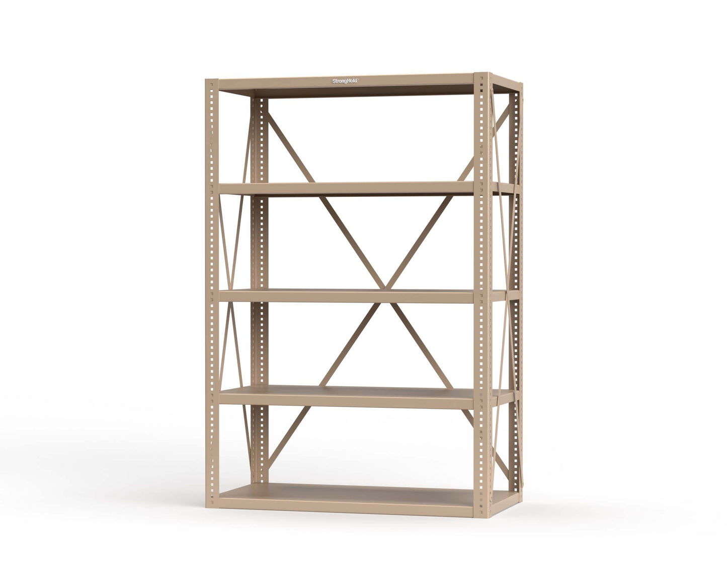 Extreme Duty 12 GA Open Shelving Unit with 5 Shelves - 48 In. W x 24 In. D x 72 In. H - 2448-72-1019