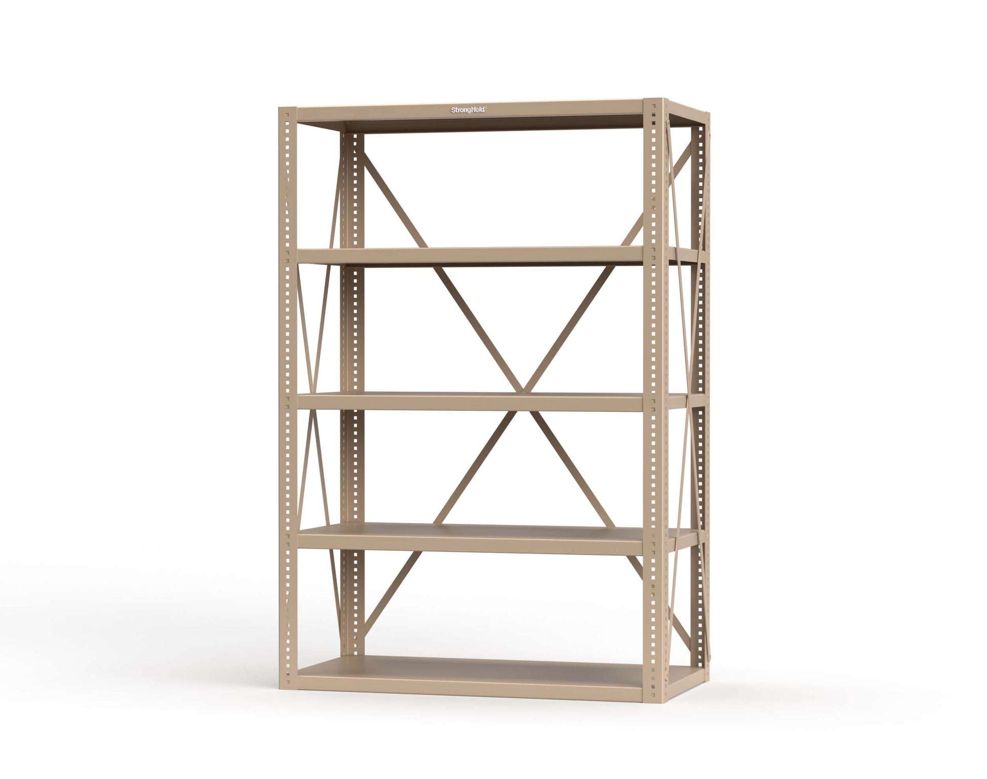 Extreme Duty 12 GA Open Shelving Unit with 5 Shelves - 48 In. W x 24 In. D x 72 In. H - 2448-72-1019