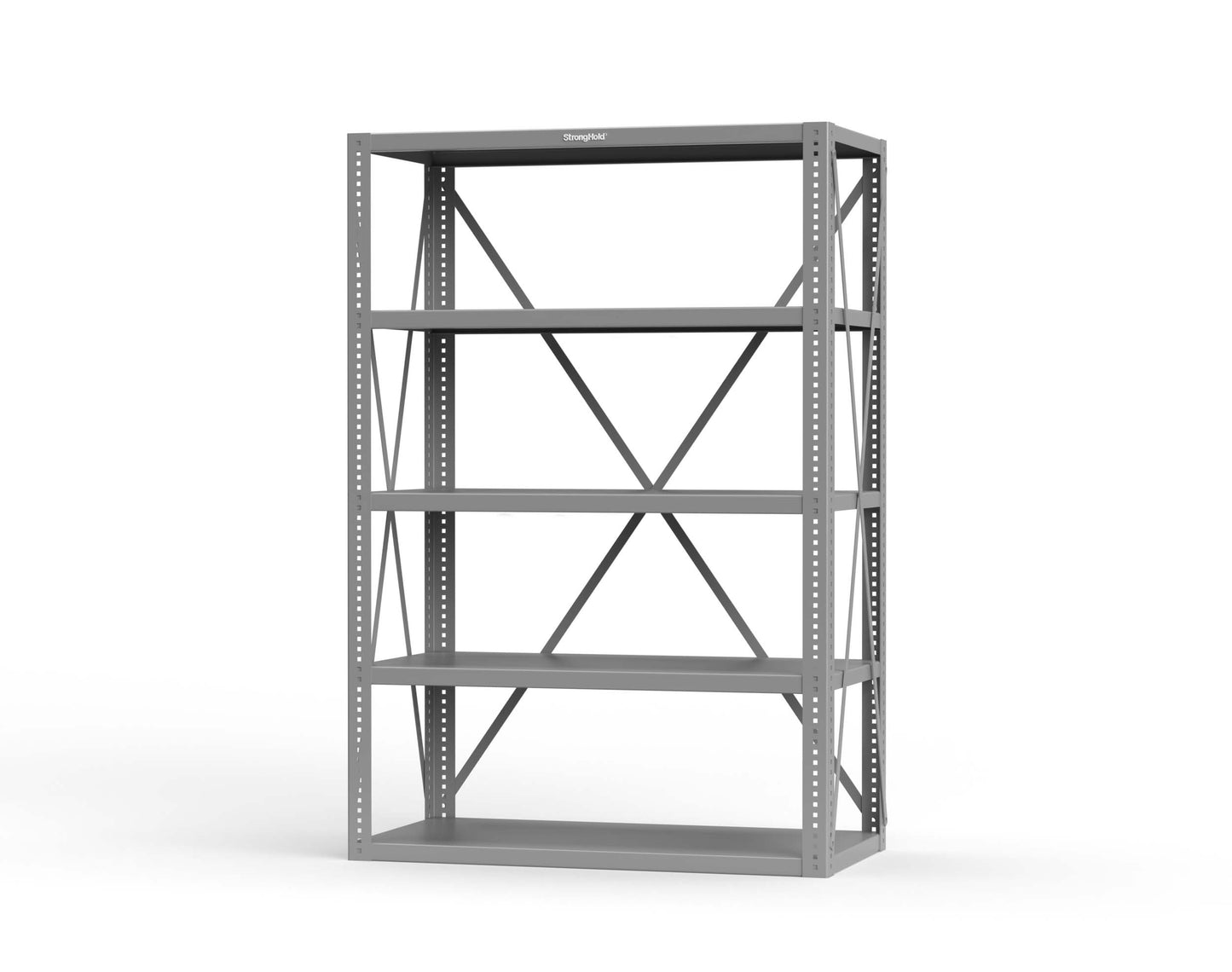 Extreme Duty 12 GA Open Shelving Unit with 5 Shelves - 48 In. W x 24 In. D x 72 In. H - 2448-72-7037