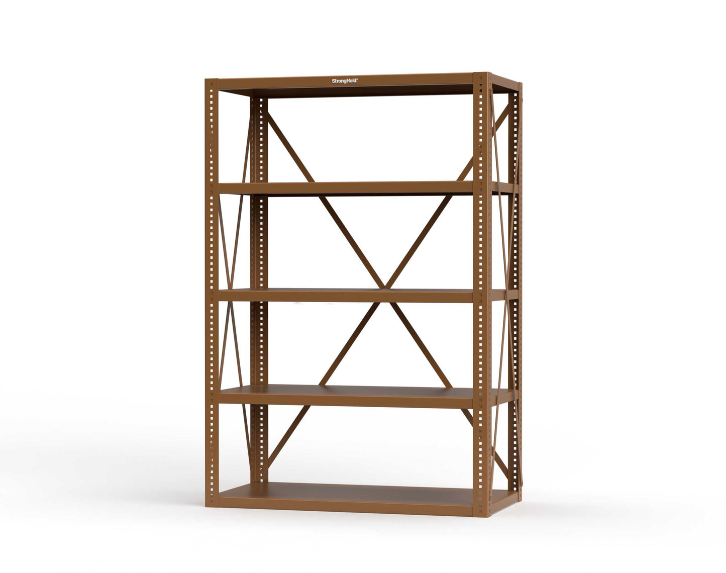Extreme Duty 12 GA Open Shelving Unit with 5 Shelves - 48 In. W x 24 In. D x 72 In. H - 2448-72-8008