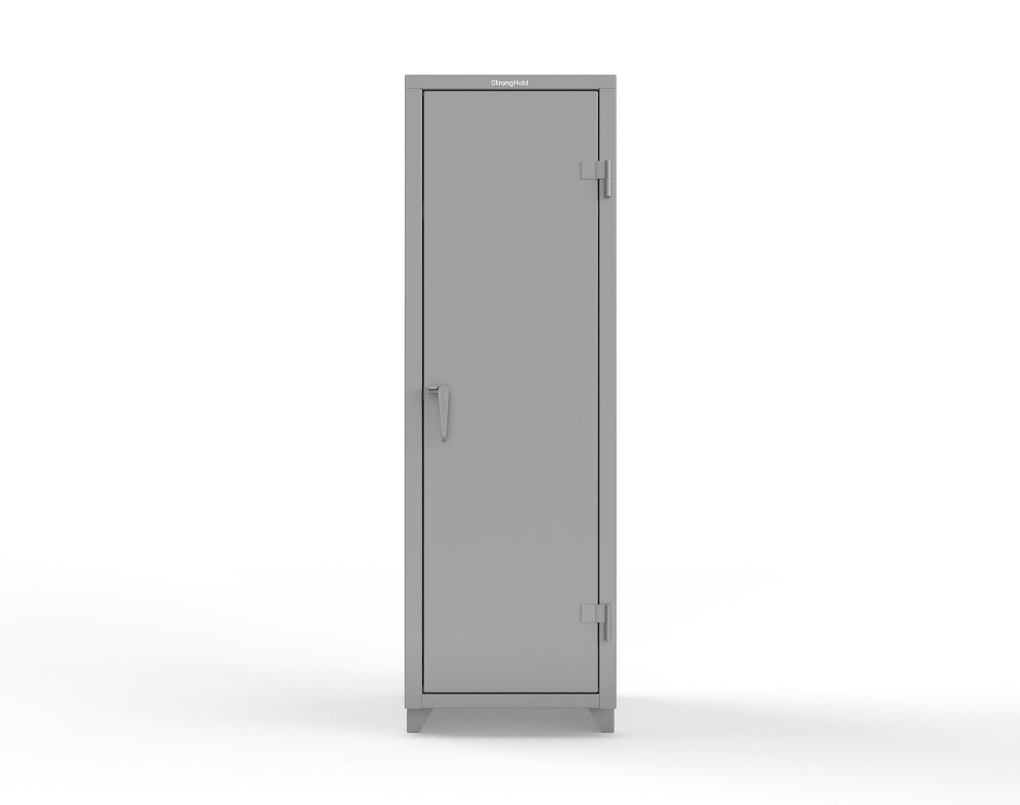 Extra Heavy Duty 14 GA Single-Tier Locker with Shelf and Hanger Rod, 1 Compartment - 24 in. W x 24 in. D x 75 in. H - 26-1D-24-1T-L-7037