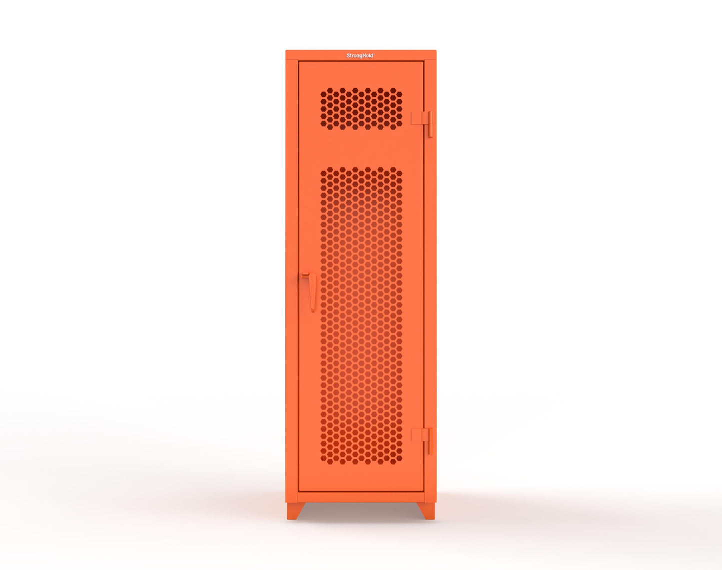 Extra Heavy Duty 14 GA Ventilated Single-Tier Locker with Shelf and Hanger Rod, 1 Compartment - 24 in. W x 24 in. D x 75 in. H - 26-1H-24-1T-L-2009