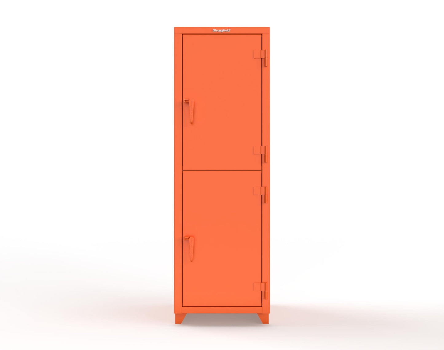 Extra Heavy Duty 14 GA Double-Tier Locker, 2 Compartments - 24 in. W x 24 in. D x 75 in. H - 26-2D-24-2T-L-2009