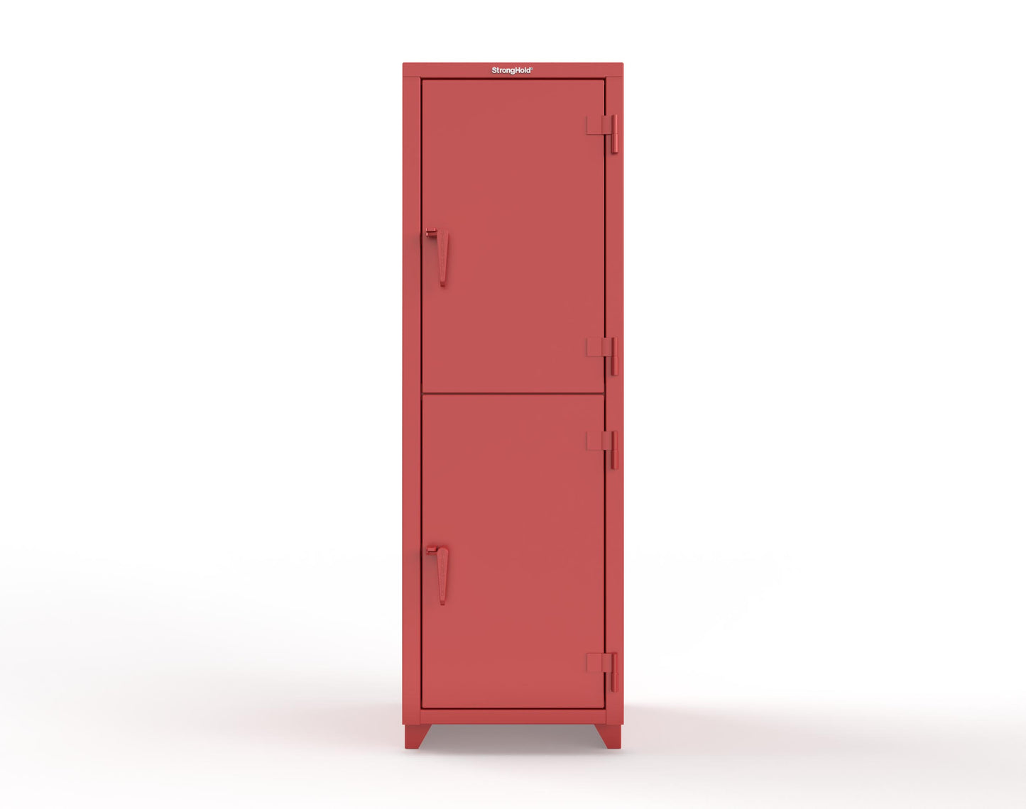 Extra Heavy Duty 14 GA Double-Tier Locker, 2 Compartments - 24 in. W x 24 in. D x 75 in. H - 26-2D-24-2T-L-3001
