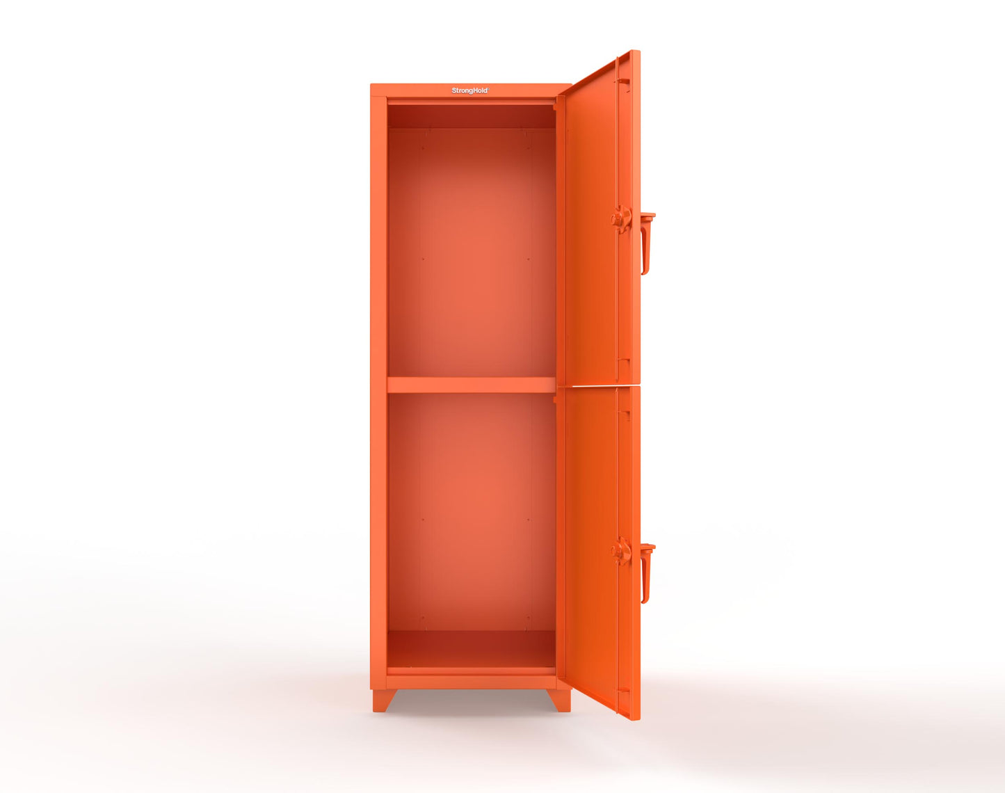 Extra Heavy Duty 14 GA Double-Tier Locker, 2 Compartments - 24 in. W x 24 in. D x 75 in. H - 26-2D-24-2T-L-2009