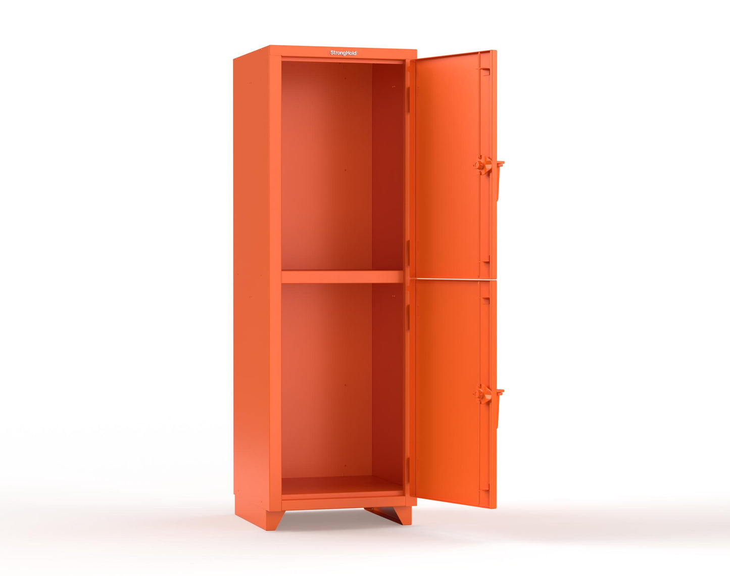 Extra Heavy Duty 14 GA Double-Tier Locker, 2 Compartments - 24 in. W x 24 in. D x 75 in. H - 26-2D-24-2T-L-2009