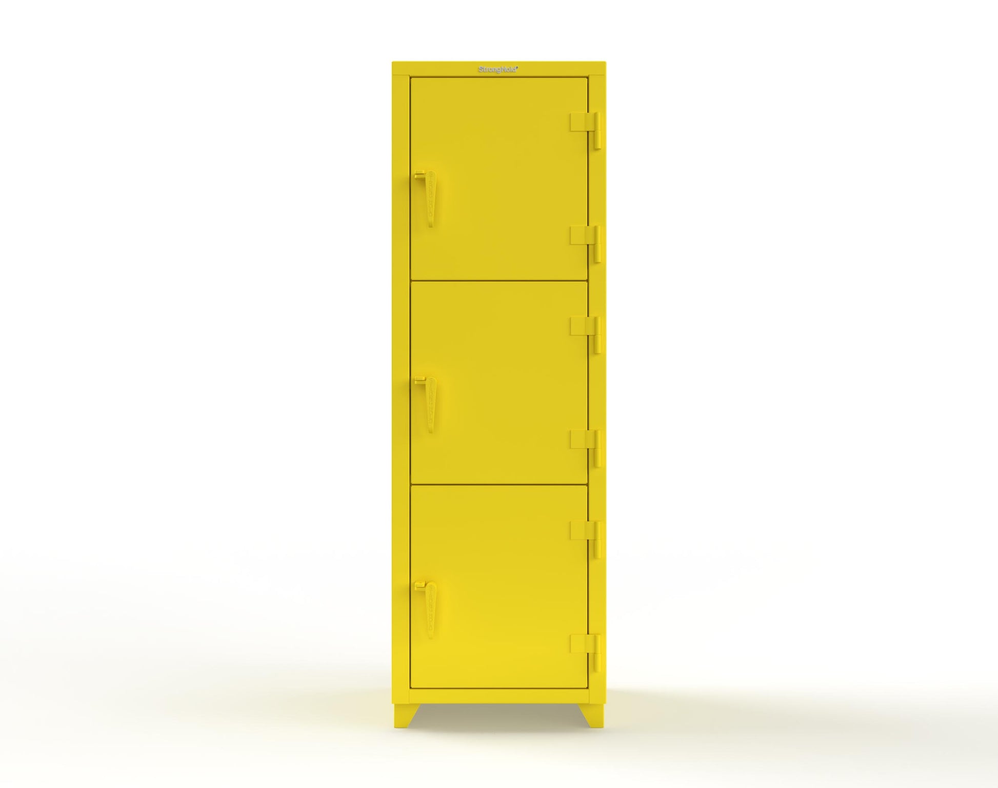 Extra Heavy Duty 14 GA Triple-Tier Locker, 3 Compartments - 24 in. W x 24 in. D x 75 in. H - 26-3D-24-3T-L-1021