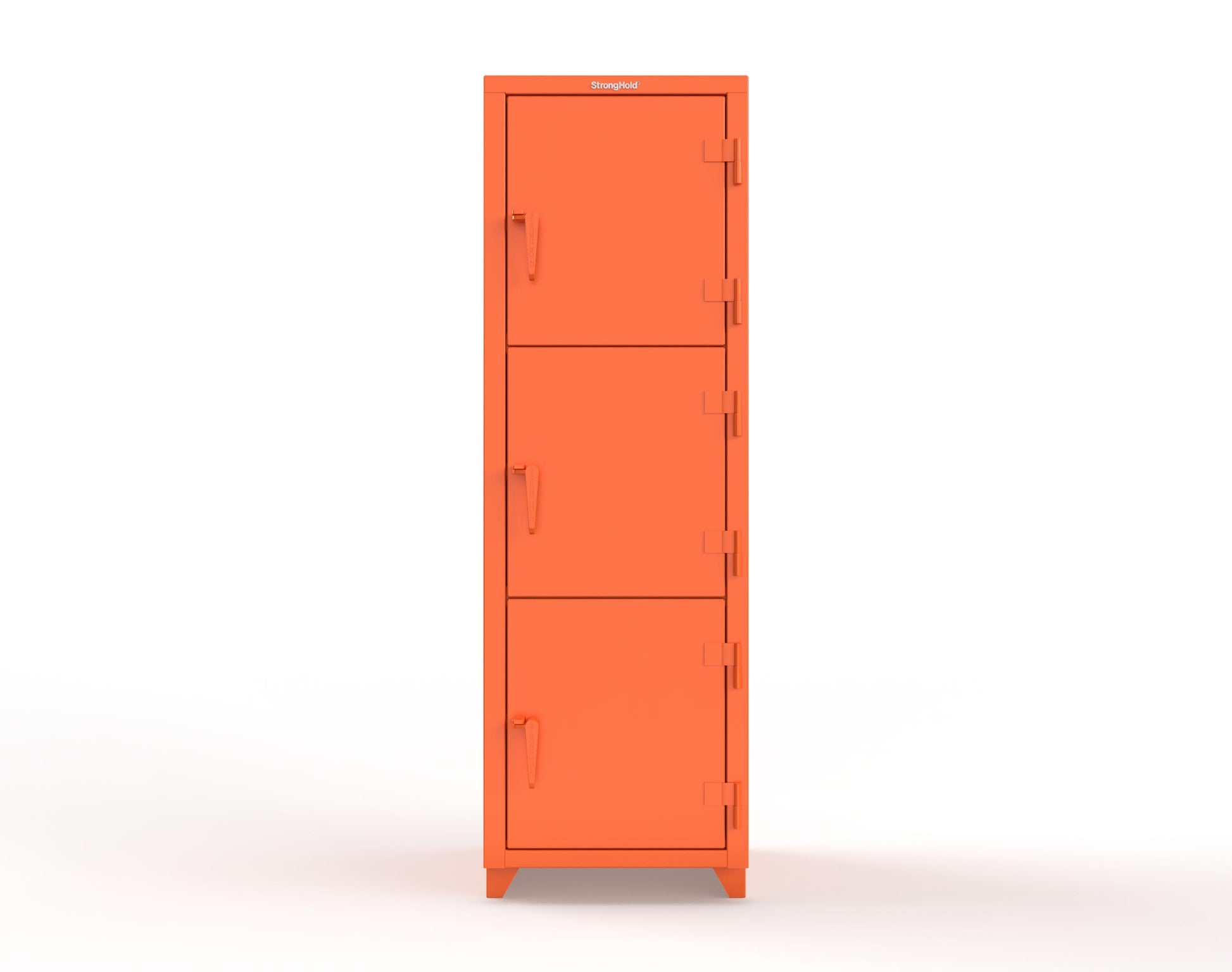 Extra Heavy Duty 14 GA Triple-Tier Locker, 3 Compartments - 24 in. W x 24 in. D x 75 in. H - 26-3D-24-3T-L-2009