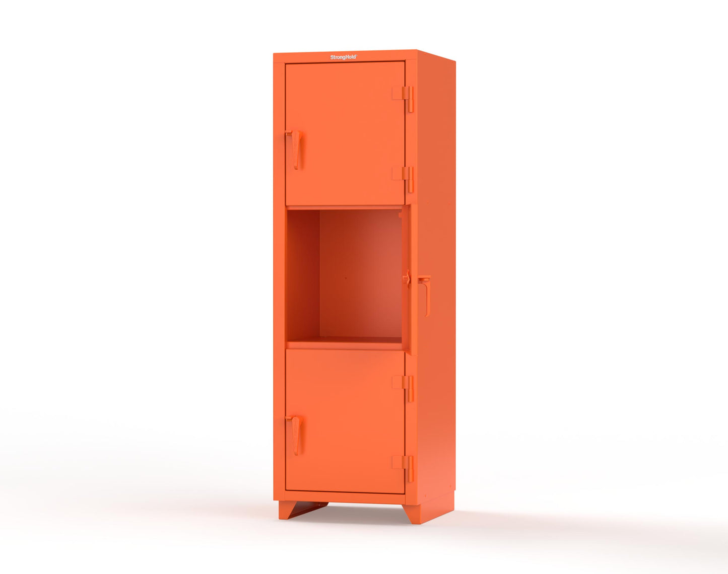 Extra Heavy Duty 14 GA Triple-Tier Locker, 3 Compartments - 24 in. W x 24 in. D x 75 in. H - 26-3D-24-3T-L-2009